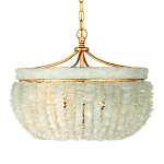 Подвесной светильник с каскадом из стеклянных декоративных элементов на золотом каркасе Shining Sea Glass варинант исполнения - 4 | Loft Concept в Барнауле