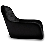 Барный стул со спинкой и подлокотниками на 4-х деревянных ножках Douglas Rhombus Черный Велюр варинант исполнения - 2 | Loft Concept в Барнауле