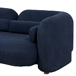 Дизайнерский двухместный диван с мягкими спинкой и подлокотниками синий Madelaine Sofa Blue варинант исполнения - 5 | Loft Concept в Барнауле