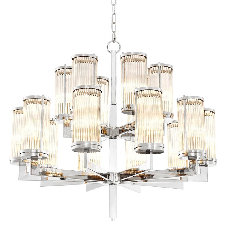 Люстра Chandelier Claridges Никель Прозрачный (Transparent) Люстра Chandelier Claridges Никель Прозрачный (Transparent) в Барнауле | Loft Concept
