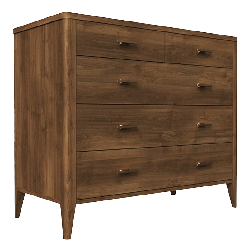 Комод из массива бука с 5-ю ящиками Tasteful Furniture Коричневый Комод из массива бука с 5-ю ящиками Tasteful Furniture Коричневый в Барнауле | Loft Concept