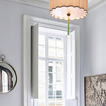 Люстра с тканевым плафоном и зелёной кисточкой Green Tassel варинант исполнения - 1 | Loft Concept в Барнауле