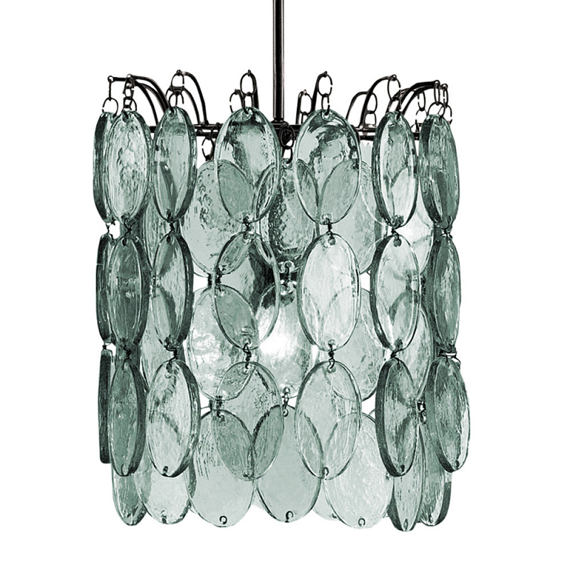 Подвесной светильник с каскадом из декоративных элементов Glass Pendant Черный Прозрачный Подвесной светильник с каскадом из декоративных элементов Glass Pendant Черный Прозрачный в Барнауле | Loft Concept