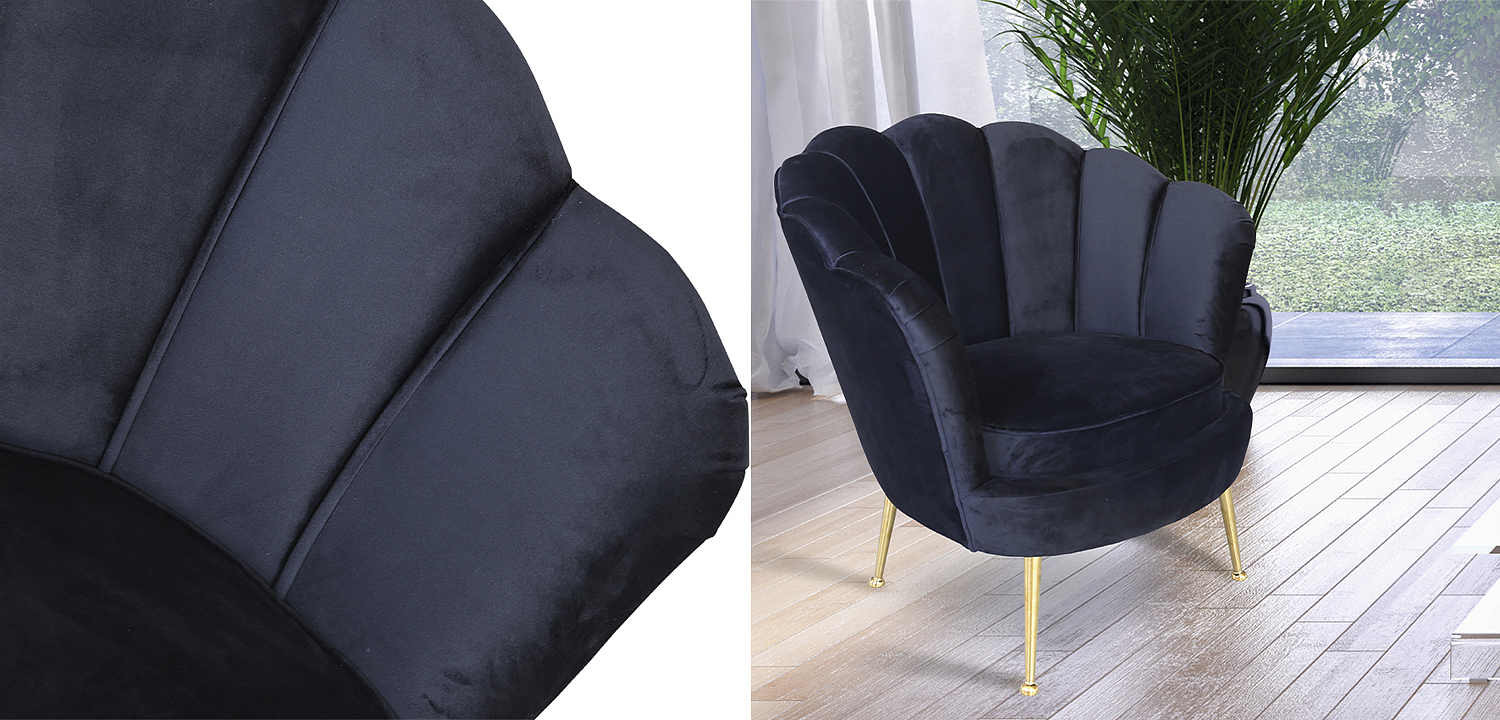 Кресло Trapezium Velur Black Кресло Trapezium Velur Black - Loft-Concept в Барнауле