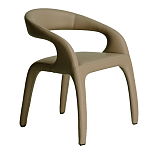 Стул обеденный бежевый из экокожи Unique Futuristic Chair варинант исполнения - 1 | Loft Concept в Барнауле