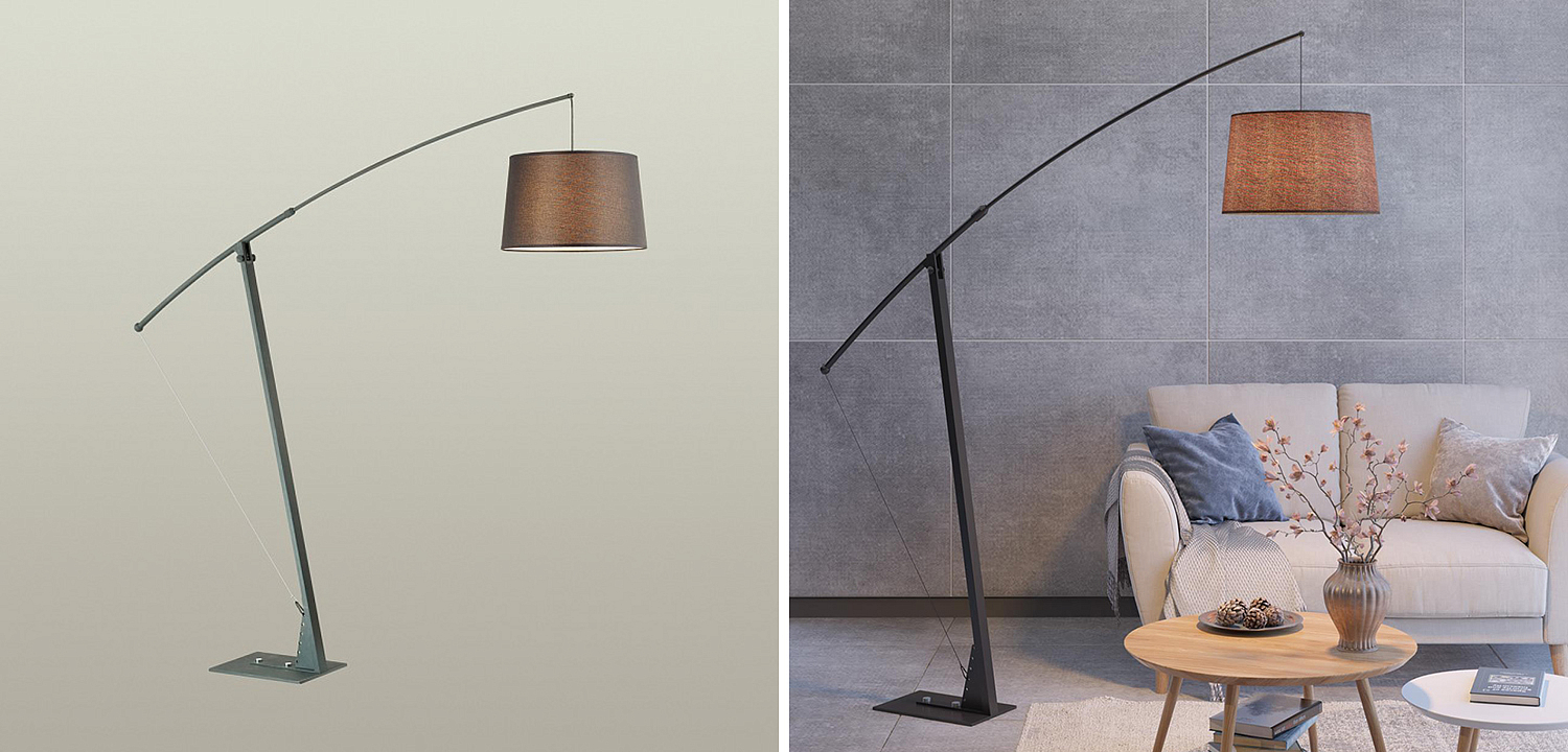 Торшер Floor Lamp Colin black Торшер Floor Lamp Colin black - Loft-Concept в Барнауле