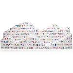 Дизайнерский модульный диван волнистой формы с цветным принтом Poltronova Superonda Sofa варинант исполнения - 41 | Loft Concept в Барнауле