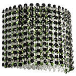 Бра с хрустальными подвесками хром Crystal Art Chrome Green Wall Lamp варинант исполнения - 1 | Loft Concept в Барнауле