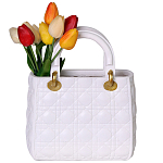 Декоративная ваза в виде сумки Bag Vase White варинант исполнения - 1 | Loft Concept в Барнауле