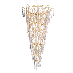 Люстра подвесная в форме перевернутой пирамиды с металлическими ветвями и прозрачными стеклянными подвесками Droplet Chandelier варинант исполнения - 1 | Loft Concept в Барнауле