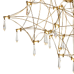 Потолочный светильник с тонкой металлической конструкцией цвета золото Quasar варинант исполнения - 3 | Loft Concept в Барнауле