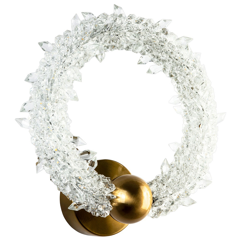Бра кольцо с кристаллами из хрусталя Gilbertine Crystals Ring Wall Lamp Прозрачное Стекло Латунь Бра кольцо с кристаллами из хрусталя Gilbertine Crystals Ring Wall Lamp Прозрачное Стекло Латунь в Барнауле | Loft Concept