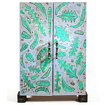 Премиальный Шкаф Defoliation двухстворчатый роспись зеленые листья  варинант исполнения - 2 | Loft Concept в Барнауле