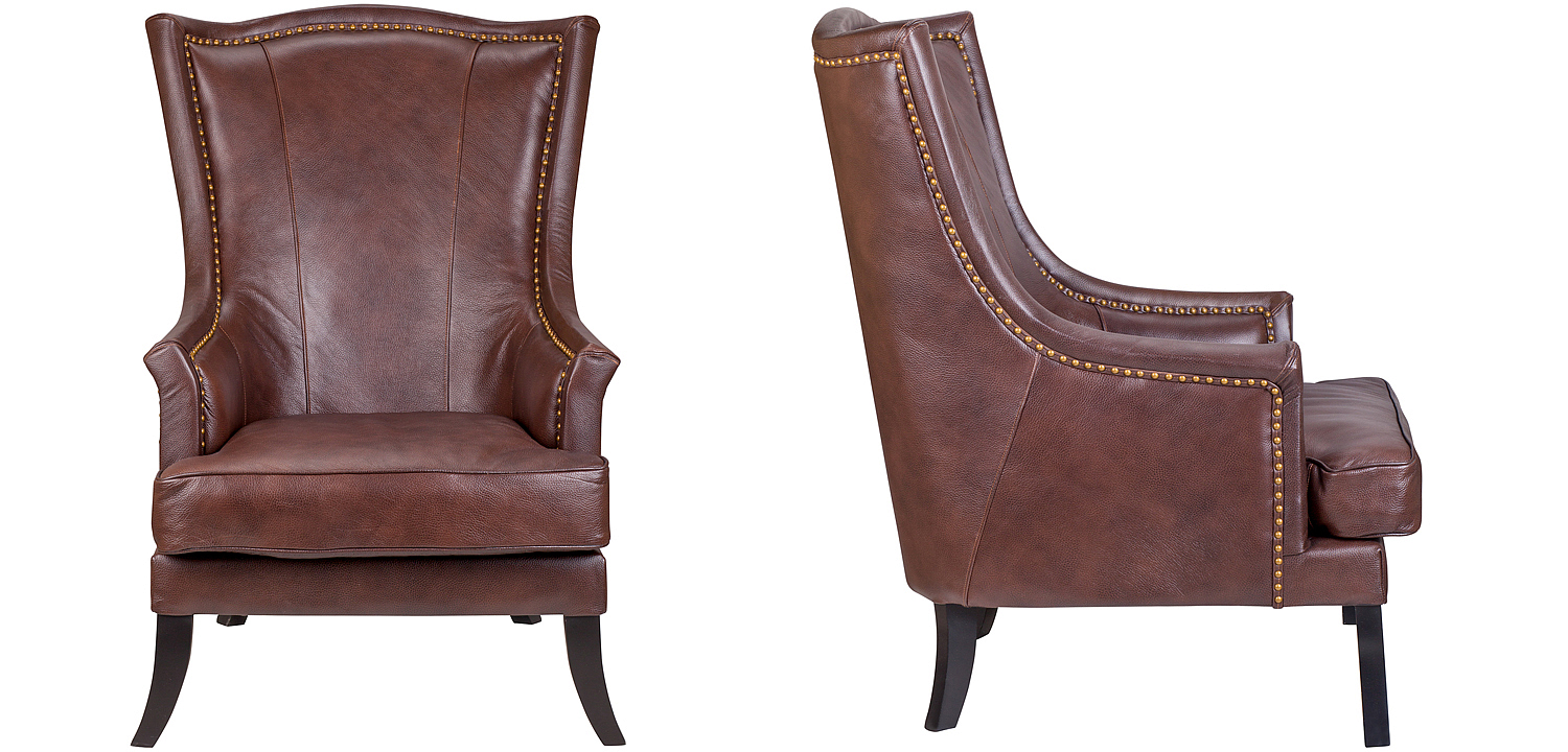 Кресло Gregoir Armchair light натуральная кожа Кресло Gregoir Armchair light натуральная кожа - Loft-Concept в Барнауле