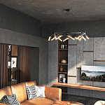 Люстра круглая с трубчатыми лампочками Vanguard Circle варинант исполнения - 4 | Loft Concept в Барнауле