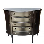 Комод черный из массива березы с 5-ю ящиками и 2-мя дверцами Vintage варинант исполнения - 1 | Loft Concept в Барнауле