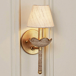 Бра из кованого железа с отделкой плетеной веревкой и сусальным золотом Parisian Style варинант исполнения - 5 | Loft Concept в Барнауле