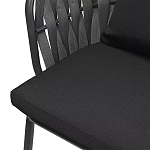 Стул мягкий с декором в виде плетеных лент на спинке и подлокотниках Semicircular Chair Decorated with Ribbons варинант исполнения - 11 | Loft Concept в Барнауле