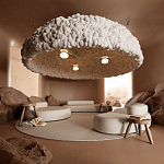 Вязаный подвесной светильник из шерсти Dome Wool Lamp  варинант исполнения - 1 | Loft Concept в Барнауле
