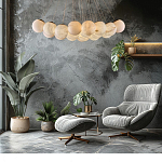 Люстра подвесная круглая с сферическими плафонами из натурального камня Glowing Spheres варинант исполнения - 8 | Loft Concept в Барнауле