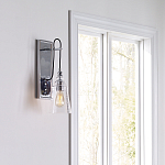 Бра с плафоном в форме колокола из прозрачного стекла с пузырьками Feiss варинант исполнения - 7 | Loft Concept в Барнауле