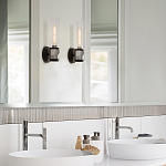 Бра для ванных комнат с прозрачным стеклянным плафоном в форме цилиндра Hinkley варинант исполнения - 8 | Loft Concept в Барнауле