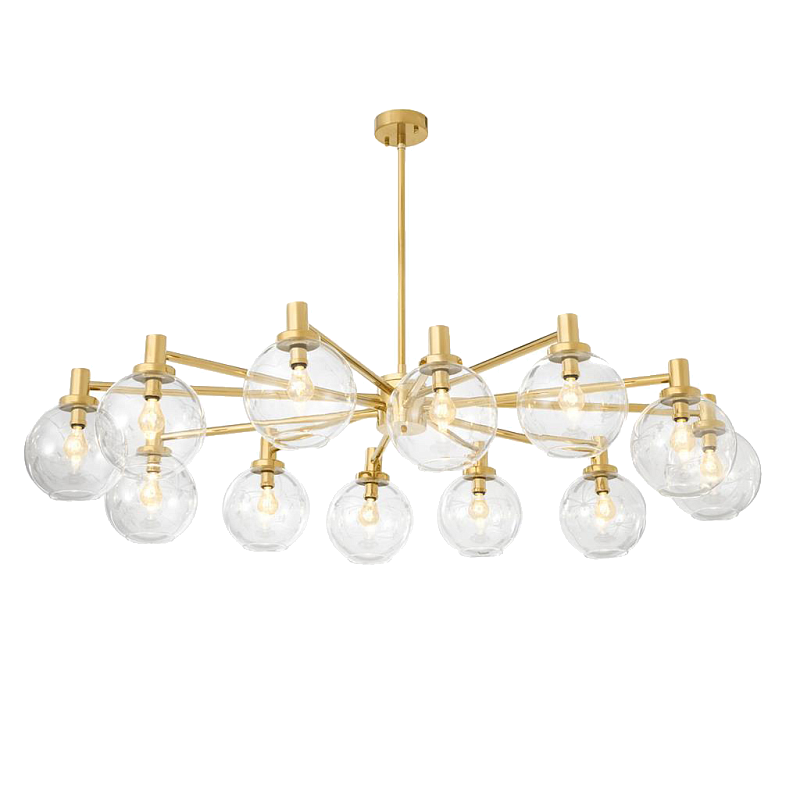 Люстра Chandelier Selva Золотой Прозрачное Стекло Люстра Chandelier Selva Золотой Прозрачное Стекло в Барнауле | Loft Concept