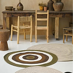 Ковер круглый из хлопка с контрастным узором Bullseye 150 варинант исполнения - 5 | Loft Concept в Барнауле