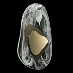 Бра овальное из стекла с золотым элементом Flow Texture  варинант исполнения - 8 | Loft Concept в Барнауле