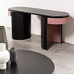 Дизайнерский письменный стол овальной формы с 2-мя выдвижными ящиками по бокам Parsec варинант исполнения - 3 | Loft Concept в Барнауле