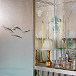 Обои ручная роспись Jakuchu Original colourway on Tarnished Silver gilded paper варинант исполнения - 3 | Loft Concept в Барнауле