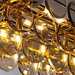 Люстра с круглыми стеклянными подвесками Cardiel Amber Glass Chandelier варинант исполнения - 3 | Loft Concept в Барнауле