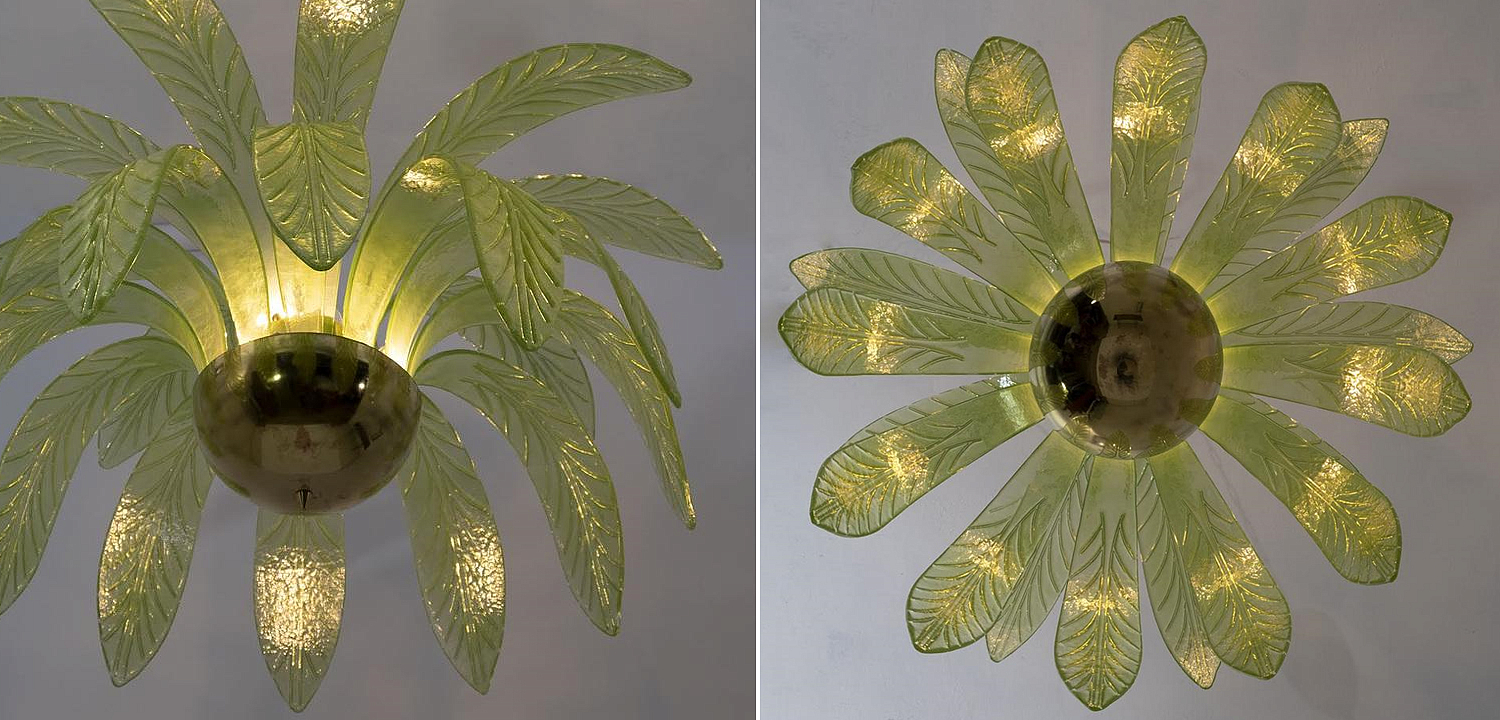 Люстра Дизайнерская Листья Пальмы Modern Chandelier with Palm Leaves Люстра Дизайнерская Листья Пальмы Modern Chandelier with Palm Leaves - Loft-Concept в Барнауле