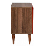 Тумба прикроватная красная из массива бука с 2-мя ящиками Wenge Light варинант исполнения - 2 | Loft Concept в Барнауле