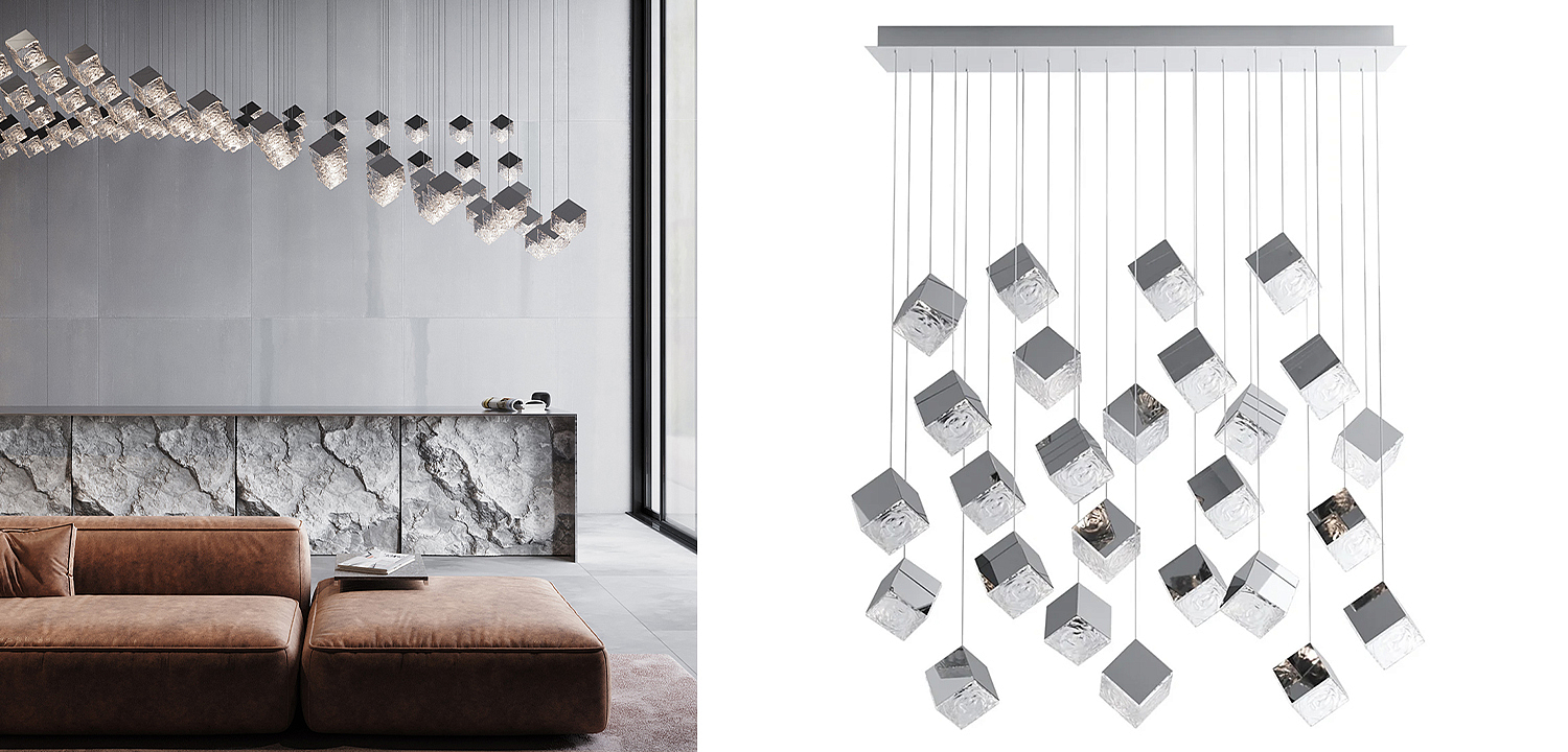 Люстра Pyrite Chrome 26 Rectangle Люстра Pyrite Chrome 26 Rectangle - Loft-Concept в Барнауле