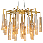 Люстра со стеклянными цилиндрическими плафонами Luminous Cylinders Amber варинант исполнения - 3 | Loft Concept в Барнауле