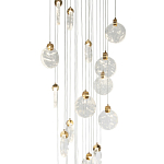 Каскадная люстра с плафонами в виде круглых пластин из хрусталя Esme Round Plates Chandelier 25 варинант исполнения - 2 | Loft Concept в Барнауле