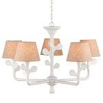 Люстра с белым каркасом и тканевыми абажурами Natural Stems варинант исполнения - 1 | Loft Concept в Барнауле
