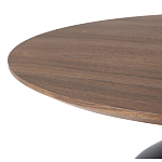 Столик журнальный с круглой деревянной столешницей на черном фактурном основании Bourgeon варинант исполнения - 1 | Loft Concept в Барнауле