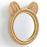 Зеркало из ротанга в форме головы медведя Wicrer Furniture варинант исполнения - 2 | Loft Concept в Барнауле