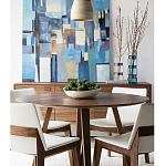 Обеденный стол круглый с изогнутыми ножками Godenza Round V Table варинант исполнения - 3 | Loft Concept в Барнауле