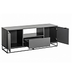 ТВ-тумба цвета графит с  2-мя дверцами и ящиком Strict Lines варинант исполнения - 3 | Loft Concept в Барнауле