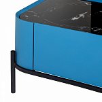 Тумба прикроватная чёрно-голубая с  ящиком Blue Cabinet варинант исполнения - 4 | Loft Concept в Барнауле