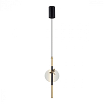 Подвесной светильник с шарообразным плафоном из алебастра и бронзовой декоративной стрекозой Alaris  варинант исполнения - 2 | Loft Concept в Барнауле