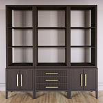 Модульный стеллаж Primo из трех составных элементов Темный орех варинант исполнения - 2 | Loft Concept в Барнауле