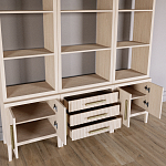 Модульный стеллаж Primo из трех составных элементов Светлый дуб варинант исполнения - 4 | Loft Concept в Барнауле