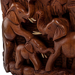 Панно из дерева пирамида из слонов Panel With Animals варинант исполнения - 3 | Loft Concept в Барнауле