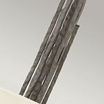 Люстра подвесная с широким белым текстильным абажуром и вертикальными декоративными элементами Hinkley варинант исполнения - 9 | Loft Concept в Барнауле