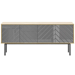 Длинная тумба с зеркальным декором Serena варинант исполнения - 6 | Loft Concept в Барнауле