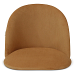 Барный стул со спинкой и металлической подставкой на 3-х деревянных ножках Горчичный Велюр Vendramin Chair варинант исполнения - 3 | Loft Concept в Барнауле